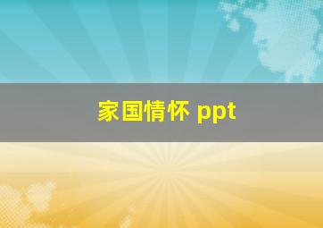 家国情怀 ppt